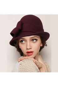 Women Wool Bowler/Cloche Hat , Cute/Party/Work/Casual All Seasons