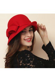 Women Wool Bowler/Cloche Hat , Cute/Party/Work/Casual All Seasons