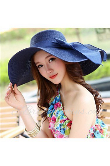 Korean Version Of The Summer Beach Hat Large Brimmed Hat Bow Dome Lady Hat