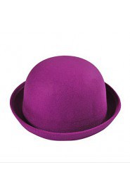 Dome Of Autumn And Winter Cashmere Woolen Hat Crimping Fashion Candy-colored Solid Topper