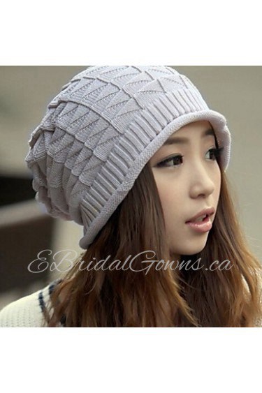 Couple Diamond Knitting Wool Outdoor Tide Hedging Hat