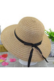 Women Vintage/Casual Summer Cotton Blends/Straw Floppy Bucket Sun Hat