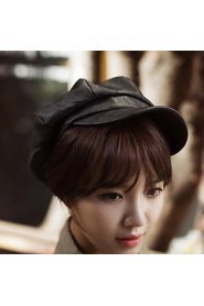 Women Leather Beret Hat , Work/Casual All Seasons