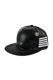 Unisex Leather Stripes Hip-hop Baseball Outdoor Fashion Hat