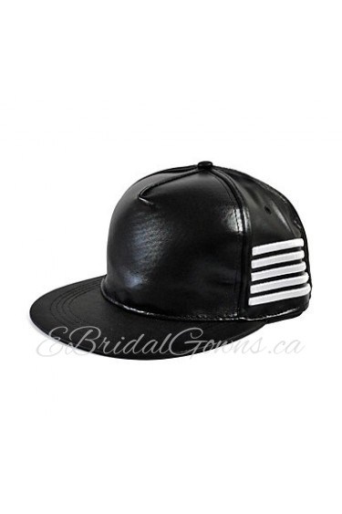 Unisex Leather Stripes Hip-hop Baseball Outdoor Fashion Hat