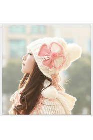 Women Fashion Lovely Hat Warm Earmuffs Knitted Cap