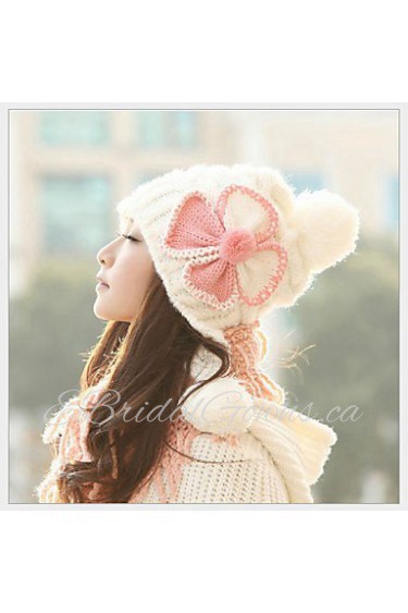 Women Fashion Lovely Hat Warm Earmuffs Knitted Cap