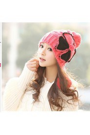 Women Fashion Lovely Hat Warm Earmuffs Knitted Cap