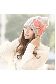 Women Fashion Lovely Hat Warm Earmuffs Knitted Cap