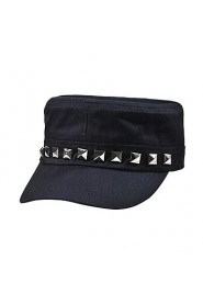 Men Navy Blue Baseball Cap Rivets Flat Sun Visor Hat