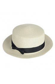 England Bow Spring And Summer Female Beach Sun Flat Top Hat