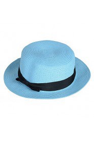 England Bow Spring And Summer Female Beach Sun Flat Top Hat