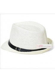 Short Eaves Linen Belt Buckle British Jazz Hat