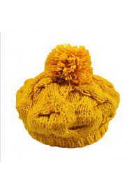 Great Berets Pumpkin Knit Coarse Lines Hat