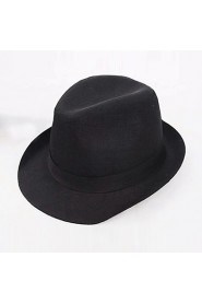 Women Polyester Solid Fedora Hat,Cute/ Party/ Casual Spring/ Summer/ Fall