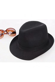 Women Polyester Solid Fedora Hat,Cute/ Party/ Casual Spring/ Summer/ Fall