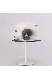 Women Party Summer Linen Bowler/Cloche Hat