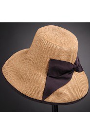 Women Straw Straw Hat,Vintage/ Party/ Work/ Casual Spring/ Summer/ Fall/ All Seasons