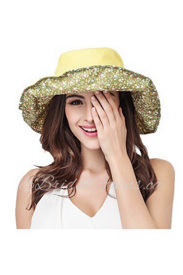 Women Cotton Blend Sun Hat Facial Hydrating UV Cream,Vintage/ Cute/ Party/ Work/ Casual Spring/ Summer/ Fall