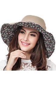 Women Cotton Blend Sun Hat Facial Hydrating UV Cream,Vintage/ Cute/ Party/ Work/ Casual Spring/ Summer/ Fall