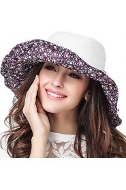 Women Cotton Blend Sun Hat Facial Hydrating UV Cream,Vintage/ Cute/ Party/ Work/ Casual Spring/ Summer/ Fall