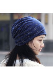 Couple Letters Printed Scarf Hat Multifunction Cotton Casual Fashion Hat