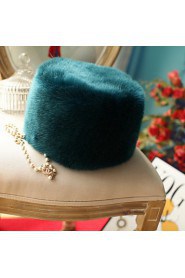 Women Faux Fur Accessory , Belt Not Included Winter Warm Thickening Fur Hat