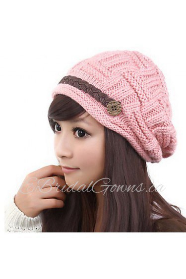 Lovely Warm Autumn And Winter Fashion Crimping Wool Ear Protection Hat