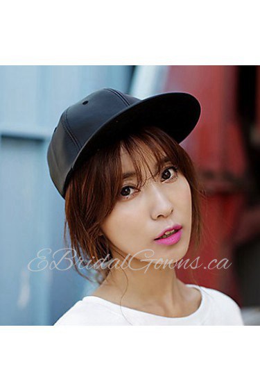 Unisex Leather Casual Pure Color Hip-hop Baseball Outdoor Fashion Hat