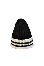 Women College Wind Streaks Cute Couple Pointy Curling Knit Wool Cap