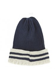 Women College Wind Streaks Cute Couple Pointy Curling Knit Wool Cap