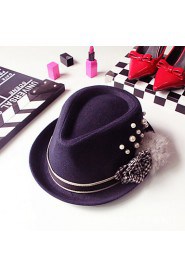 Women Nylon Fedora Hat , Vintage/ Casual Winter