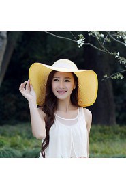 Summer Straw Bow Floppy Hat