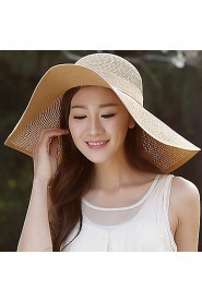 Summer Straw Bow Floppy Hat