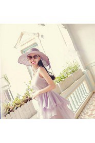 Women Straw Solid Bow Floppy Hat,Cute/ Party/ Casual Spring/ Summer/ Fall