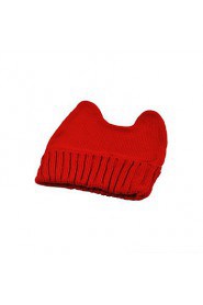 Orecchiette Devil Horn Fluorescent Wool Knitted Cute Hat In Autumn And Winter