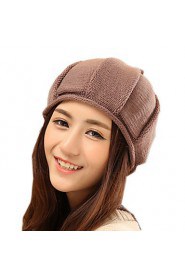 Women Casual Pure Wool Twist Warm Hedging Hat