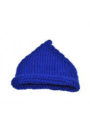 Women Hand Knitted Wool Casual Tapered Curling Candy-colored Monochrome Hat