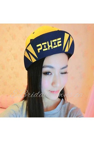 Korean Letters Printed Color Stitching Men And Women Hip-hop Baseball Hat