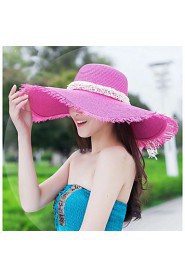 Women Straw Stitching Ribbon Floppy Hat,Cute/ Casual Spring/ Summer/ Fall