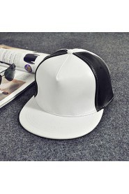 Unisex Leather Casual Stitching Color Hip-hop Baseball Outdoor Fashion Hat