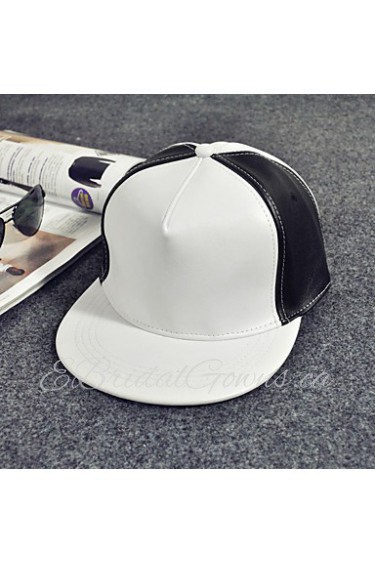 Unisex Leather Casual Stitching Color Hip-hop Baseball Outdoor Fashion Hat