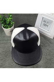 Unisex Leather Casual Stitching Color Hip-hop Baseball Outdoor Fashion Hat