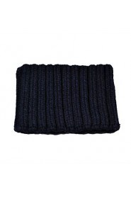 Autumn And Winter Fashion Personality Pure Color Knit Wool Empty Top Hat Yoga Headband