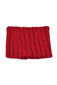 Autumn And Winter Fashion Personality Pure Color Knit Wool Empty Top Hat Yoga Headband