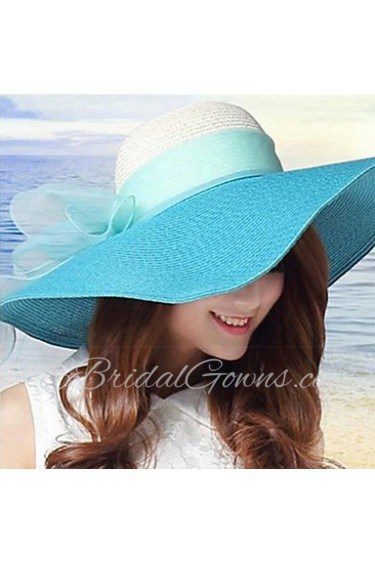 Women Straw Bow Floppy Hat,Party/ Casual/ Fashion Spring/ Summer/ Fall