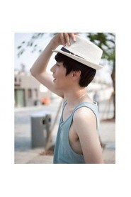 Unisex Straw Fedora Hat , Casual Summer