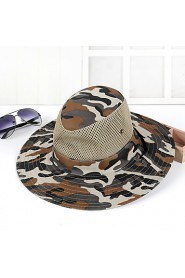 Unisex Casual Outdoor Jungle Camouflage Breathable Mesh Folding Fishing Tourism Cowboy Hat