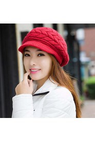 Women Warm Earmuffs Duck Tongue Knitted Cap