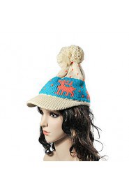 Deer Balls Wool Knitted Hat Baseball Leisure Benn Cap